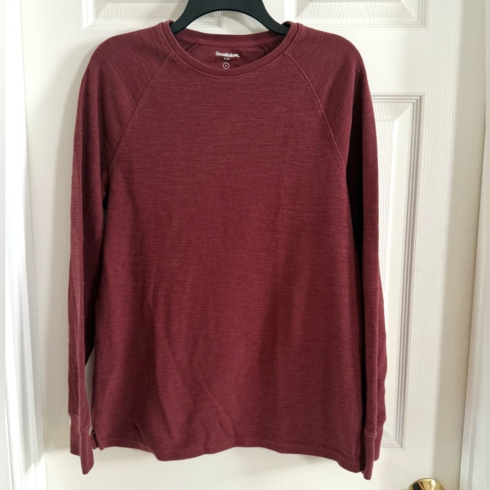Goodfellow & Co. Shirt Textured Raglan Long Sleeve Crew‎ Neck Size M